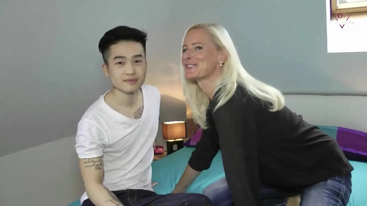 Asian Giving Oral Sex - Free HD Aged golden-haired woman gave a unfathomable oral sex to a younger  Oriental man, previous to having sex with him Video